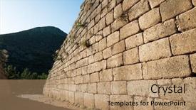  Presentation with treasury - Presentation enhanced with characterization - cyclopean wall of the treasury background and a coral colored foreground