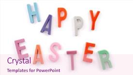  Presentation with security encryption decryption text - Slide set enhanced with characterization - photo of happy easter text background and a  colored foreground