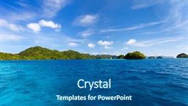  Presentation with lagoon - Amazing slide set having characterization - scenic lagoon of palau is backdrop and a  colored foreground