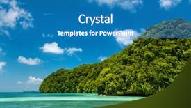  Presentation with green lagoon - Theme featuring characterization - scenic lagoon of palau is background and a  colored foreground