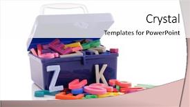  Presentation with learning - Presentation theme featuring characterization - trunk of learning isolated background and a  colored foreground