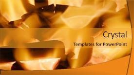  Presentation with charcoal - Audience pleasing theme consisting of charcoal bbq blazing and glowing backdrop and a gold colored foreground