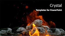  Presentation with charcoal - Presentation consisting of charcoal-briquettes-ready-for-barbecue background and a black colored foreground