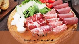  Presentation with charcuterie - Amazing slide set having charcuterie board with italian cured backdrop and a red colored foreground