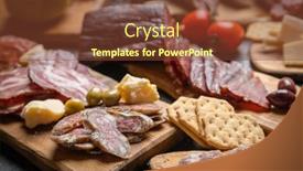 Presentation with charcuterie - Theme featuring charcuterie-board-with-various-cured background and a tawny brown colored foreground