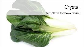  Presentation with swiss chard - Presentation having chard swiss leaf vegetable background and a white colored foreground
