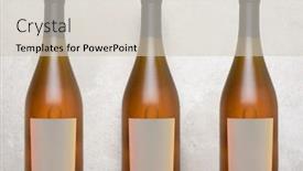  Presentation with labels - Amazing presentation design having chardonnay wine top view of a three bottles with blank labels on a concrete counter top backdrop and a soft green colored foreground