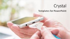  Presentation with connecting - Amazing theme having charge - hand connecting usb charging cable backdrop and a white colored foreground