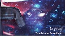  Presentation with virus - Cool new presentation theme with charge - virus background against charging plug backdrop and a ocean colored foreground