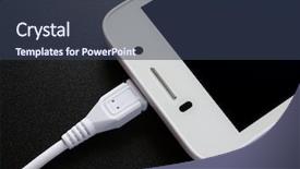  Presentation with cable - Slide deck consisting of charge - white smart phone charging background and a tawny brown colored foreground