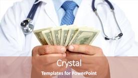  Presentation with healthcare - Amazing slide set having charge nurse - hands of medical doctor healthcare backdrop and a coral colored foreground