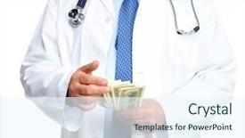  Presentation with healthcare - Audience pleasing slide deck consisting of charge nurse - hands of medical doctor healthcare backdrop and a sky blue colored foreground