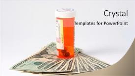  Presentation with prescription - PPT theme having charge nurse - prescription and cash background and a white colored foreground