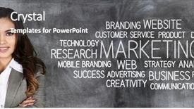  Presentation with marketing campaign - Audience pleasing presentation theme consisting of charge of a marketing campaign backdrop and a  colored foreground