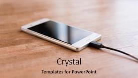  Presentation with mobile charging - Amazing slide set having charges - mobile smart phone charging backdrop and a coral colored foreground