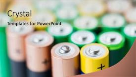  Presentation with energy power - Beautiful slides featuring charging pile - recycling energy power environment backdrop and a  colored foreground