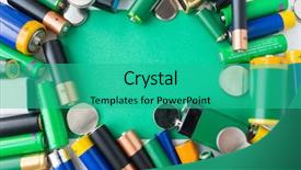  Presentation with energy power - Audience pleasing slide deck consisting of charging pile - recycling energy power environment backdrop and a teal colored foreground