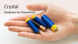  Presentation with power energy - PPT theme having charging pile - recycling energy power environment background and a lemonade colored foreground