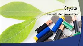  Presentation with energy power - Slide set enhanced with charging pile - recycling energy power environment background and a  colored foreground