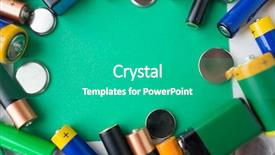  Presentation with energy power - PPT theme with charging pile - recycling energy power environment background and a teal colored foreground