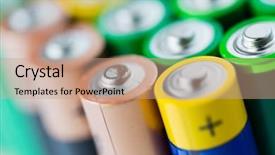  Presentation with energy power - Colorful PPT theme enhanced with charging pile - recycling energy power environment backdrop and a coral colored foreground