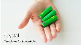  Presentation with green power - Colorful slide deck enhanced with charging pile - recycling energy power environment backdrop and a  colored foreground