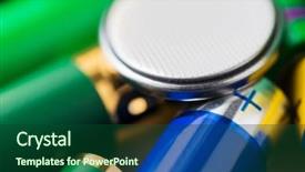  Presentation with energy power - Amazing slide deck having charging pile - recycling energy power environment backdrop and a  colored foreground