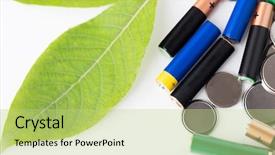  Presentation with green power - Colorful PPT theme enhanced with charging pile - recycling energy power environment backdrop and a  colored foreground