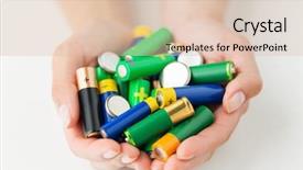  Presentation with energy power - Amazing slides having charging pile - recycling energy power environment backdrop and a lemonade colored foreground