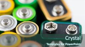  Presentation with power energy - Slide deck consisting of charging pile - recycling energy power environment background and a ocean colored foreground