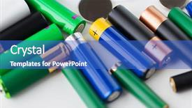  Presentation with energy power - Slide set having charging pile - recycling energy power environment background and a  colored foreground