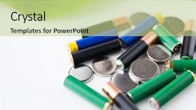  Presentation with power energy - Cool new presentation theme with charging pile - recycling energy power environment backdrop and a  colored foreground