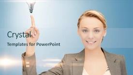  Presentation with light bulb - Beautiful slide set featuring medical doctors of different nationalities backdrop and a  colored foreground.