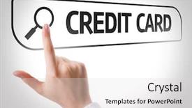  Presentation with autobiography biography written in search - Audience pleasing slide set consisting of charging point - credit card written in search backdrop and a light gray colored foreground