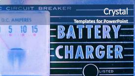  Presentation with automotive - Beautiful theme featuring charging station - image from automotive background series backdrop and a  colored foreground