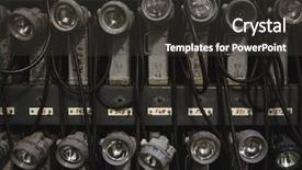  Presentation with lamps - Slide set featuring charging station for old lamps background and a  colored foreground