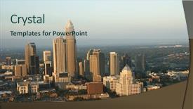  Presentation with london buildings and streets view - Audience pleasing slide set consisting of chariottes - aerial view of uptown buildings backdrop and a sky blue colored foreground