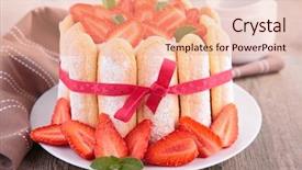  Presentation with food truck cake ice cream - Cool new slides with chariottes - charlotte cake with cream backdrop and a coral colored foreground