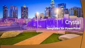  Presentation with north gate shenandoah park - Amazing slide deck having chariottes - charlotte north carolina usa uptown backdrop and a purple colored foreground