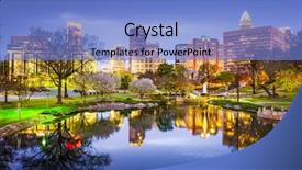  Presentation with north carolina - PPT theme with chariottes - charlotte north carolina usa uptown background and a light blue colored foreground