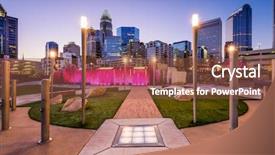  Presentation with north carolina - Beautiful slides featuring chariottes - charlotte north carolina usa uptown backdrop and a tawny brown colored foreground