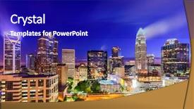  Presentation with north carolina - Amazing PPT layouts having chariottes - charlotte north carolina usa uptown backdrop and a royal blue colored foreground