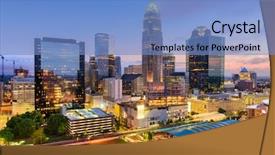  Presentation with north carolina - Slides enhanced with chariottes - charlotte north carolina usa uptown background and a light blue colored foreground