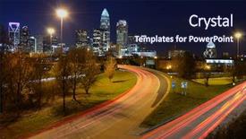  Presentation with north carolina - PPT layouts enhanced with chariottes - skyline of charlotte north carolina background and a navy blue colored foreground