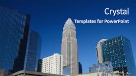  Presentation with north carolina - Presentation theme featuring chariottes - uptown skyline in charlotte north background and a  colored foreground