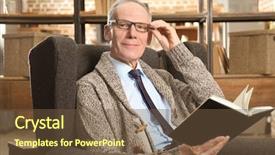  Presentation with reading and math - Amazing presentation design having charismatic - attractive mature man reading book backdrop and a tawny brown colored foreground