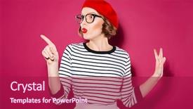  Presentation with woman in labor - Theme consisting of charismatic - shocked ginger woman in eyeglasses background and a violet colored foreground