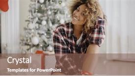  Presentation with home security camera - Audience pleasing theme consisting of charismatic - thoughtful trendy young african woman backdrop and a  colored foreground