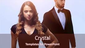  Presentation with woman leader - Slides with charismatic leader - serious young business woman background and a tawny brown colored foreground