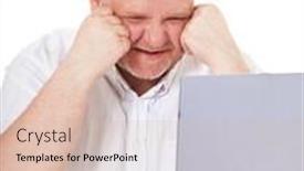  Presentation with aged - Beautiful slide deck featuring charismatic-middle-aged-man backdrop and a lemonade colored foreground